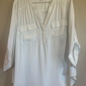 Torrid White 3/4 Sleeve Blouse